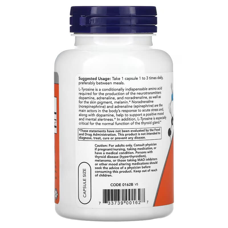 NOW Foods, L-Tyrosine, 500 mg, 120 Caps