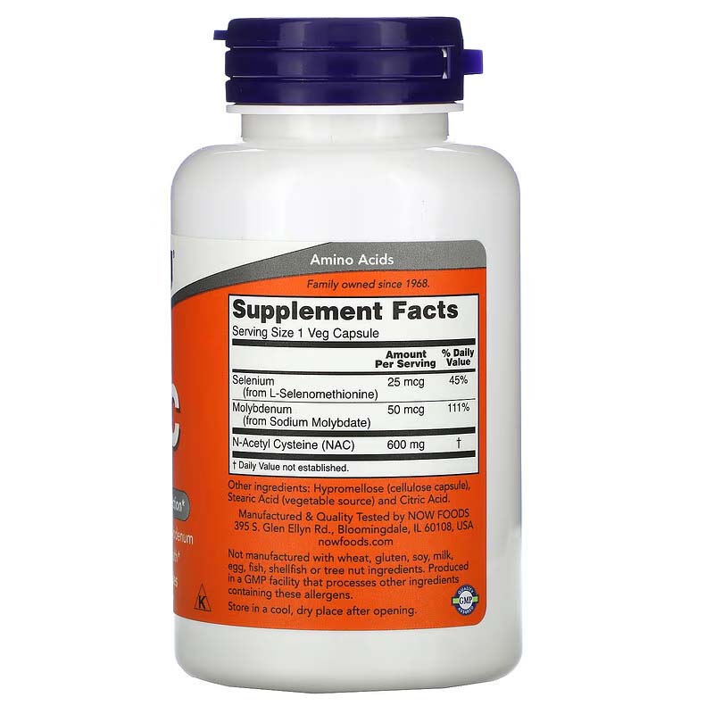 NOW Foods, NAC With Selenium, 100 Caps
