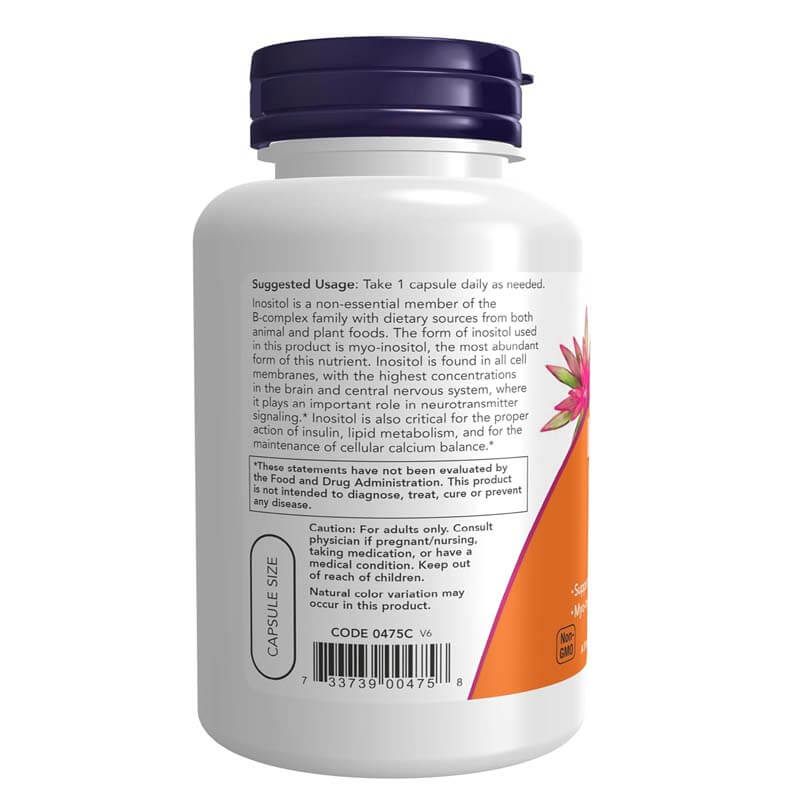 NOW Foods Inositol, 500 mg, 100 Veg Cap