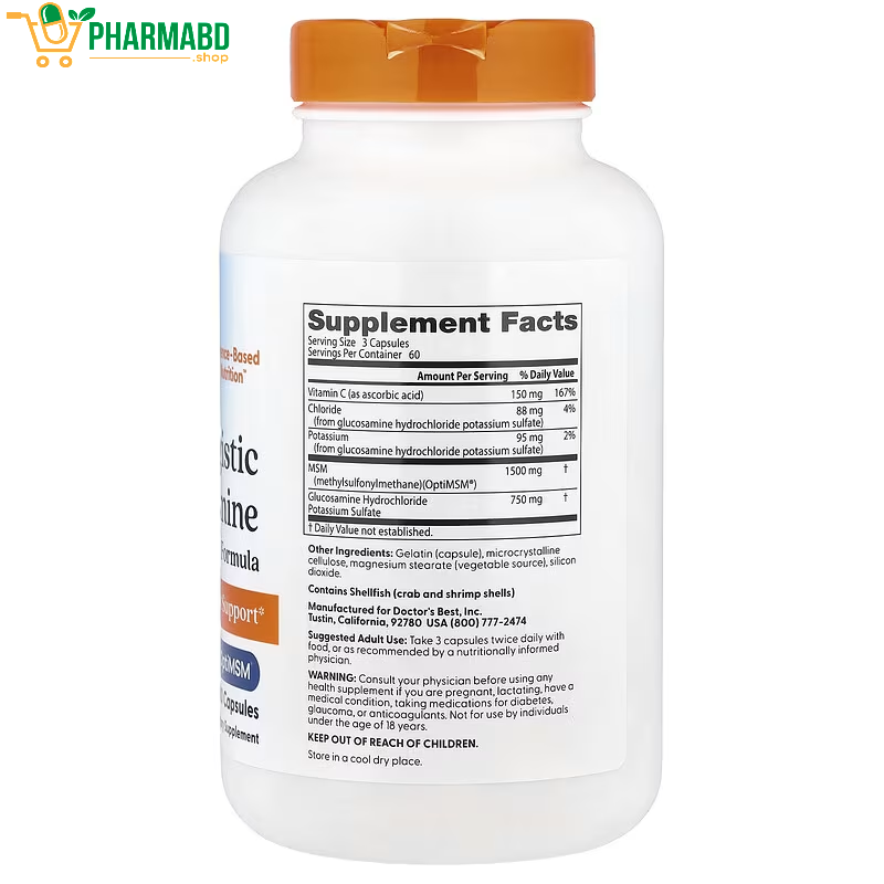 Doctor's Best, MSM with OptiMSM, 1,500 mg, 120 Tablets