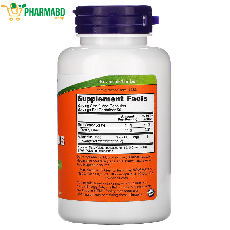 NOW Foods, Astragalus, 500 mg, 100 Veg Caps