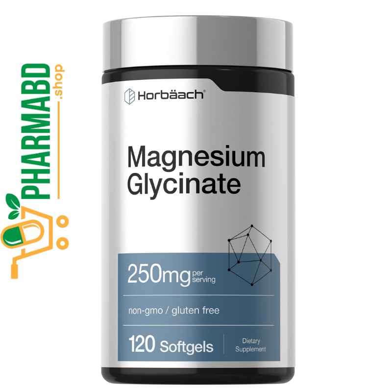 Horbäach Magnesium Glycinate 250mg, 120 Softgels