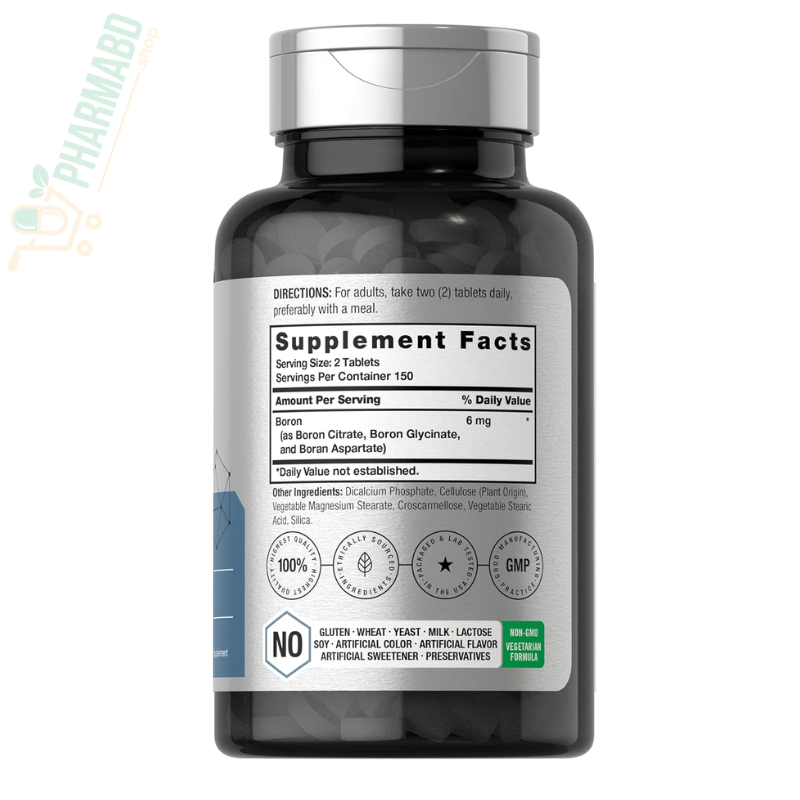 Horbäach Triple Boron Complex 6 mg Supplement, 300 Tablets