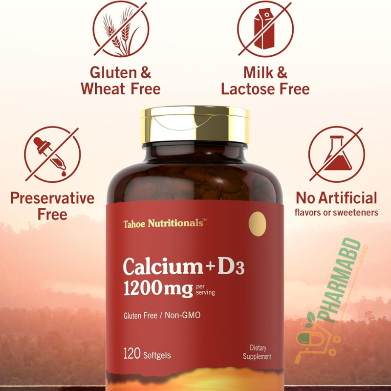 Carlyle Calcium 1200 mg with Vitamin D3, 120 Softgels