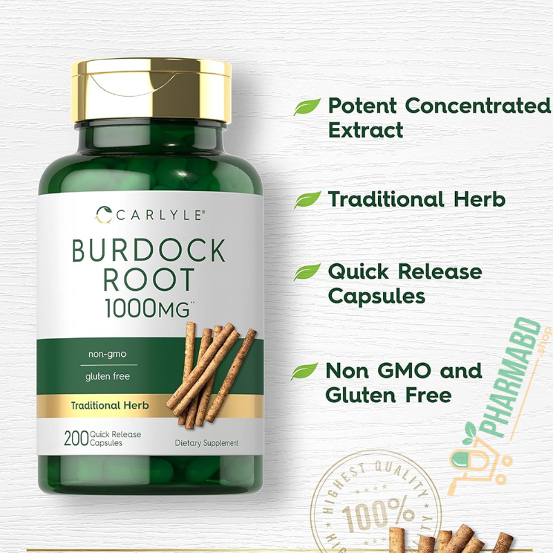 Carlyle Burdock Root Supplement, 200 Capsules