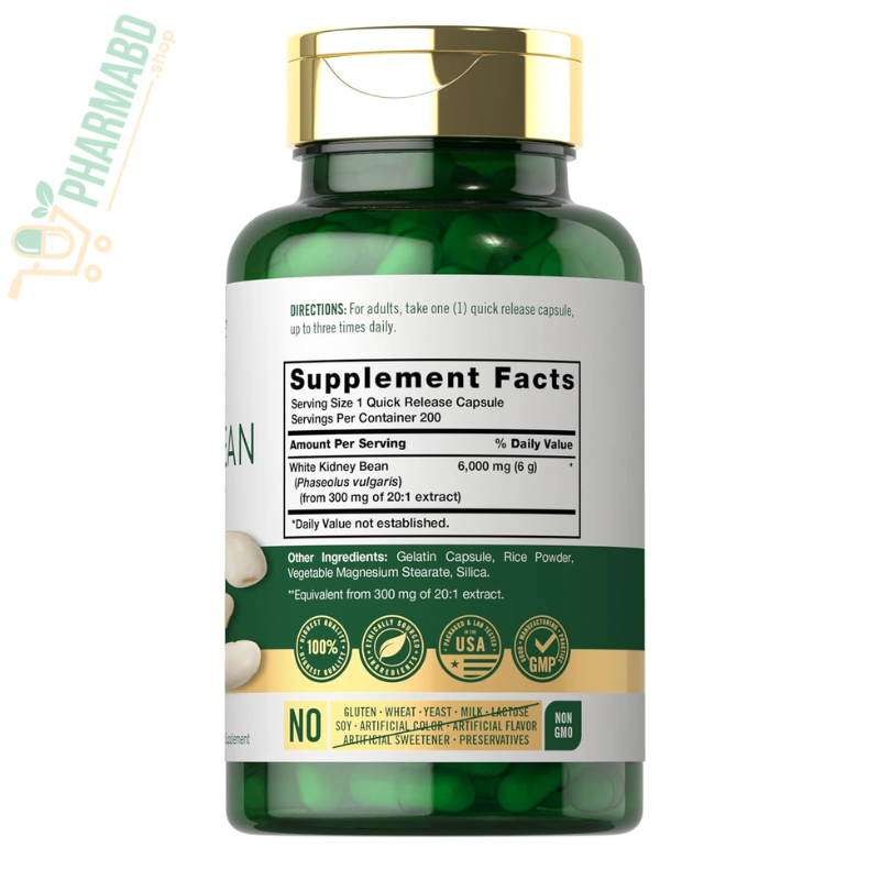 Carlyle White Kidney Bean Supplement 200 Capsules