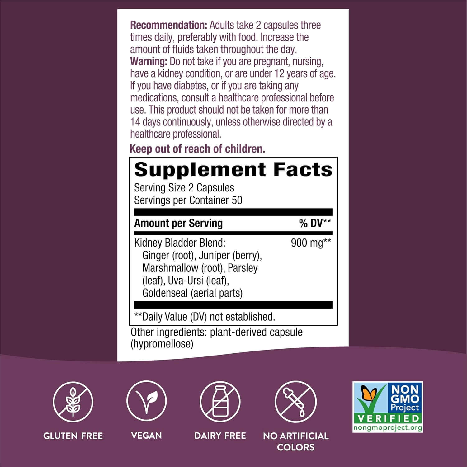 Nature's Way, Kidney Bladder, 100 Veg Capsules