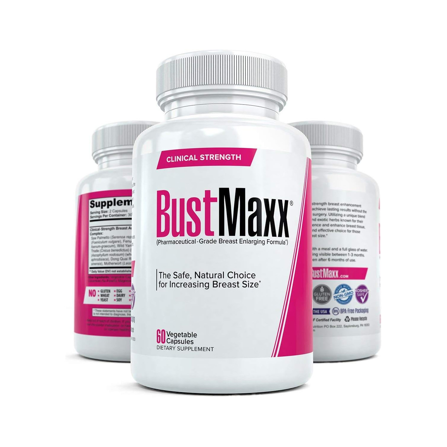 Bustmaxx Breast Enhancement Supplement for Natural Growth 60 Capsules