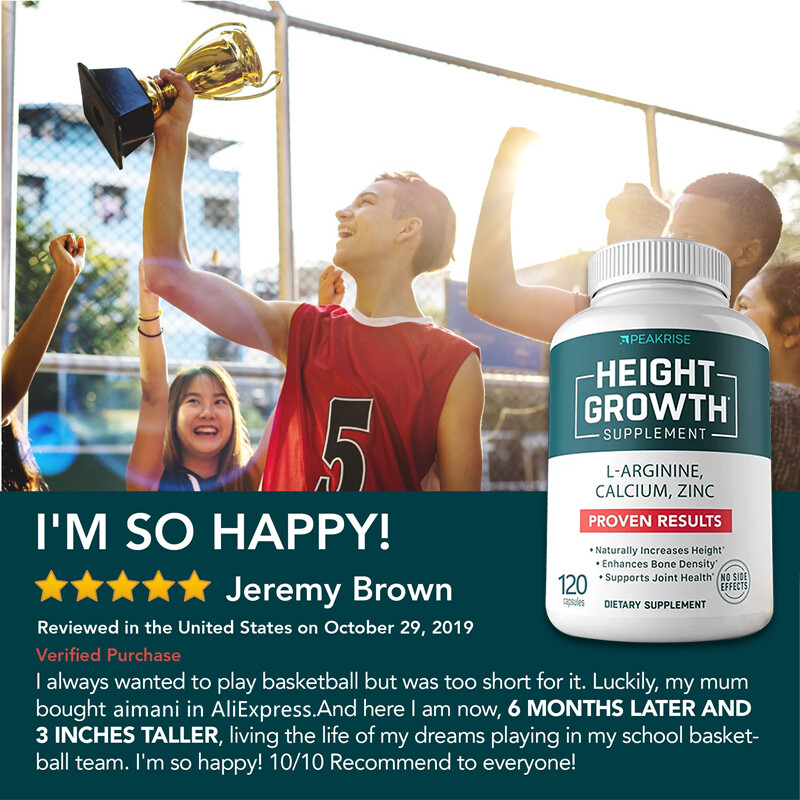 Peakrise Height Growth Supplement, with Bone Strengthening 60 Capsules