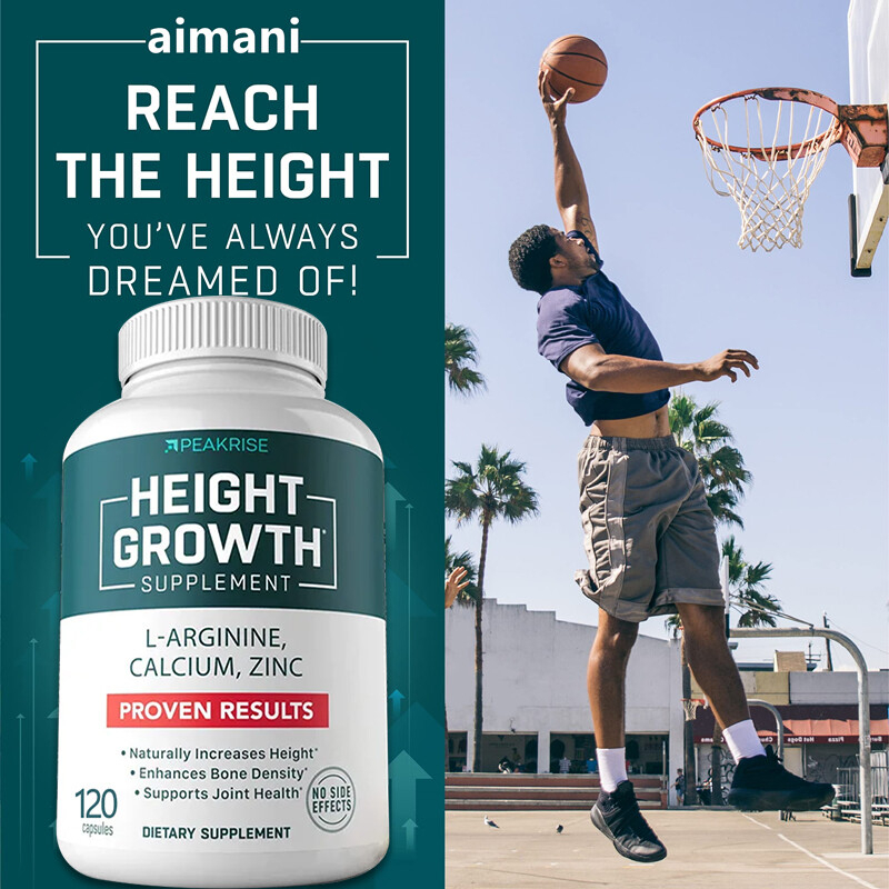 Peakrise Height Growth Supplement, with Bone Strengthening 60 Capsules