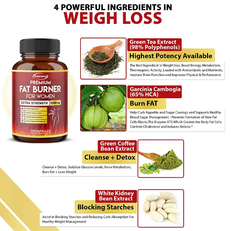Premium Fat Burner Supplement for Women 120 Capsules