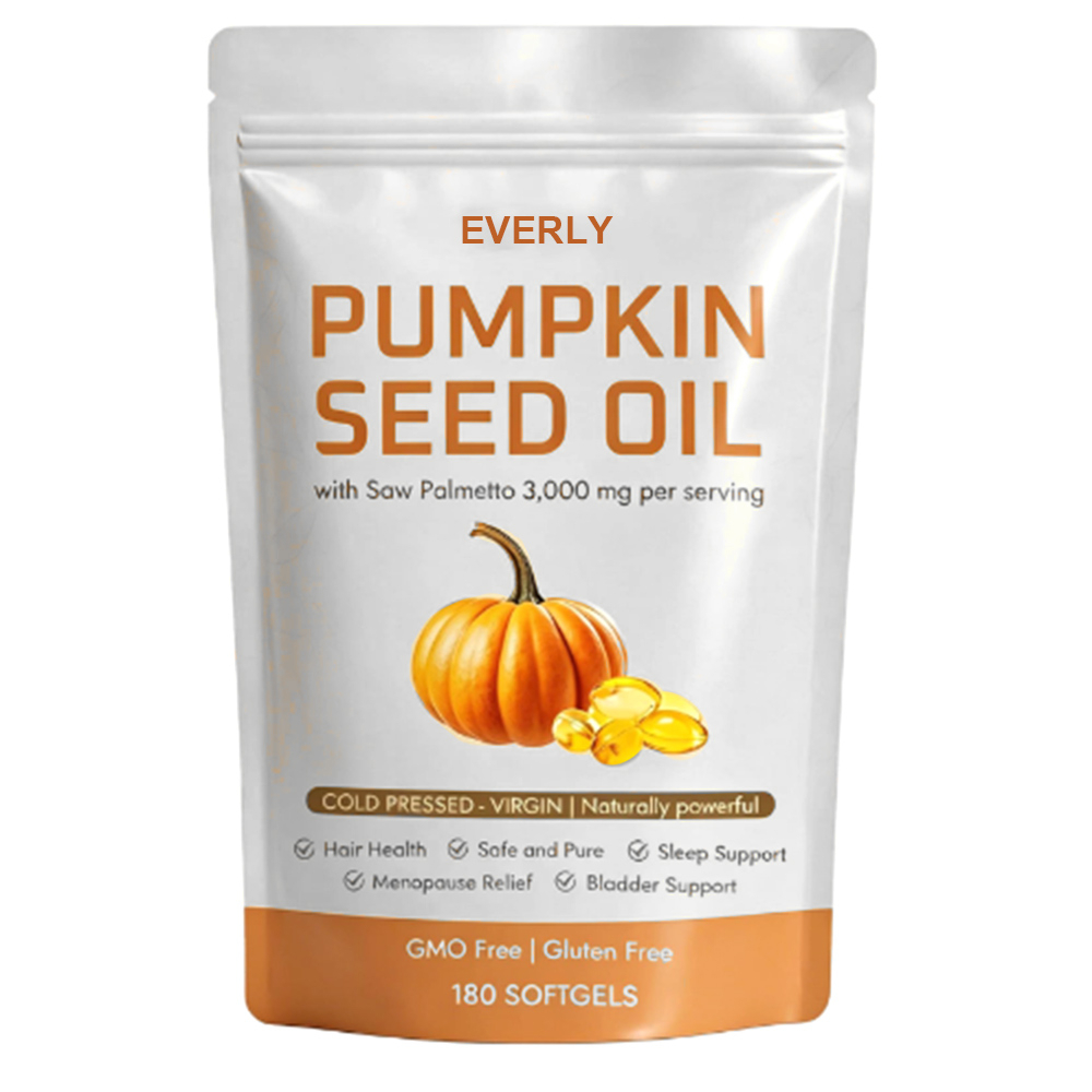 Everly Pumpkin Seed Oil with Saw Palmetto 3000 mg, 180 Softgels