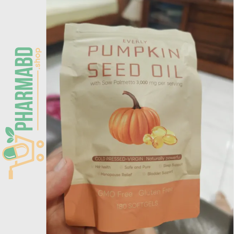 Everly Pumpkin Seed Oil with Saw Palmetto 3000 mg, 180 Softgels