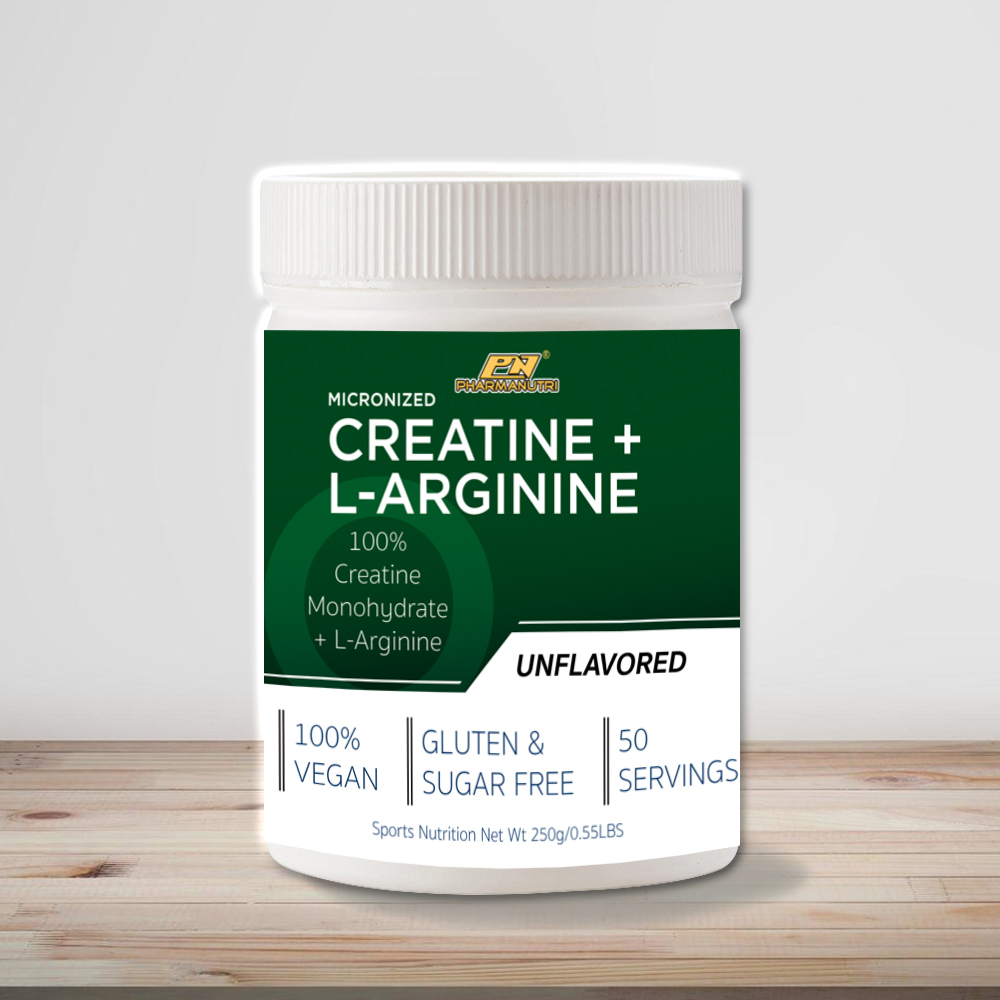 Pharmanutri Creatine Monohydrate + L-Arginine, 250 gram Halal
