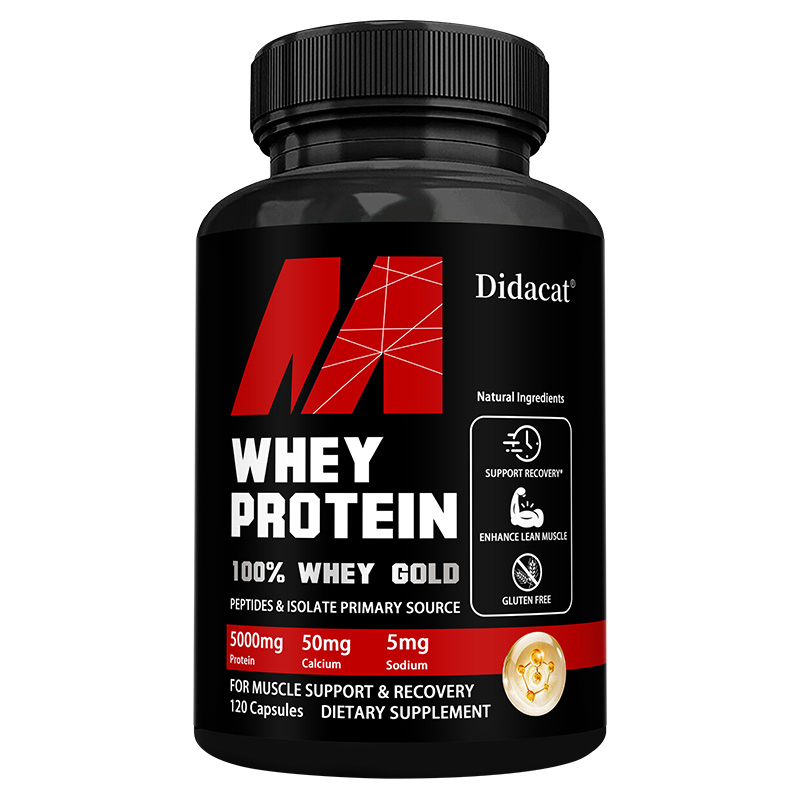 Didacat Whey Protein Supplement 5000 mg, 120 Capsules