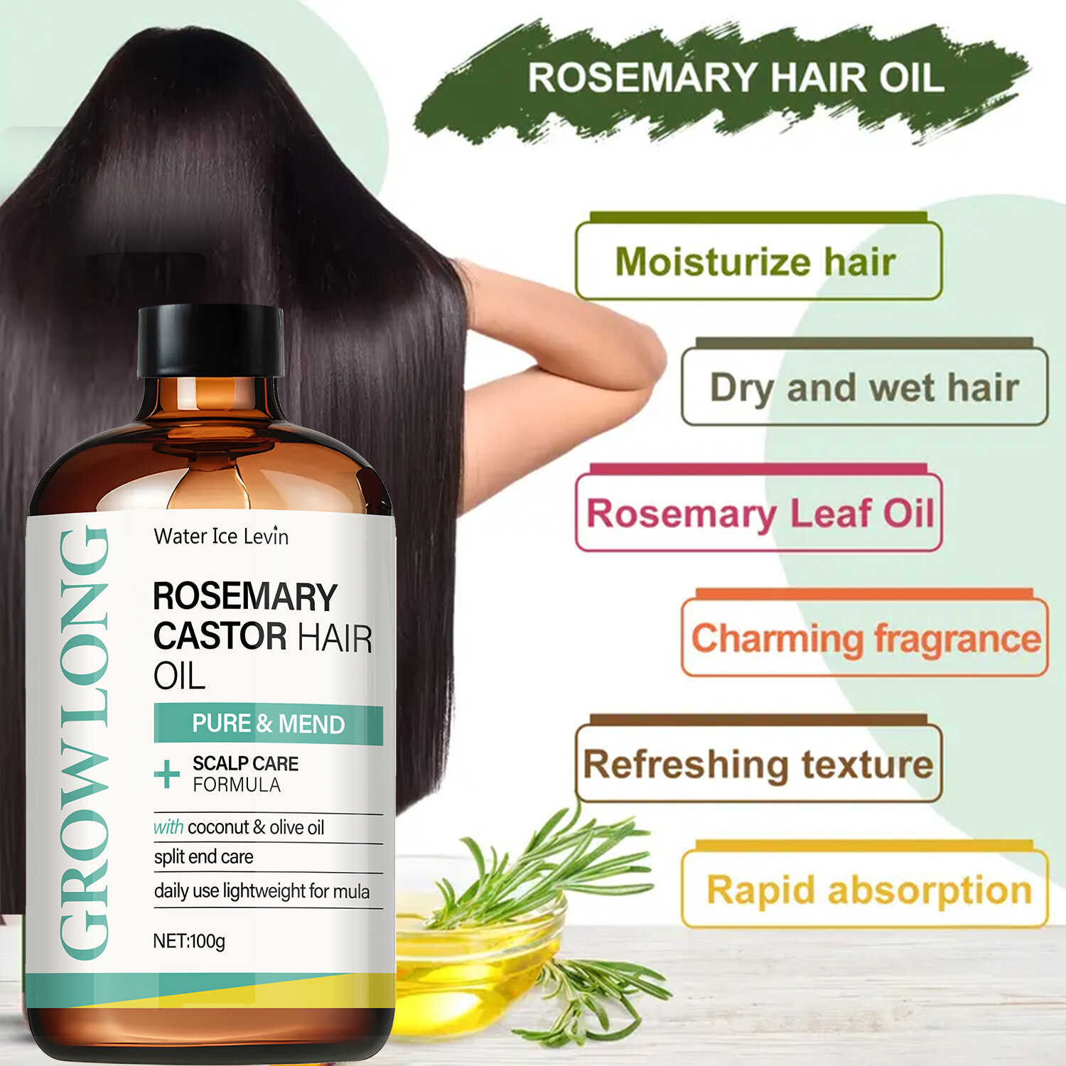 Rosemary Castor Hair Oil 100 ml