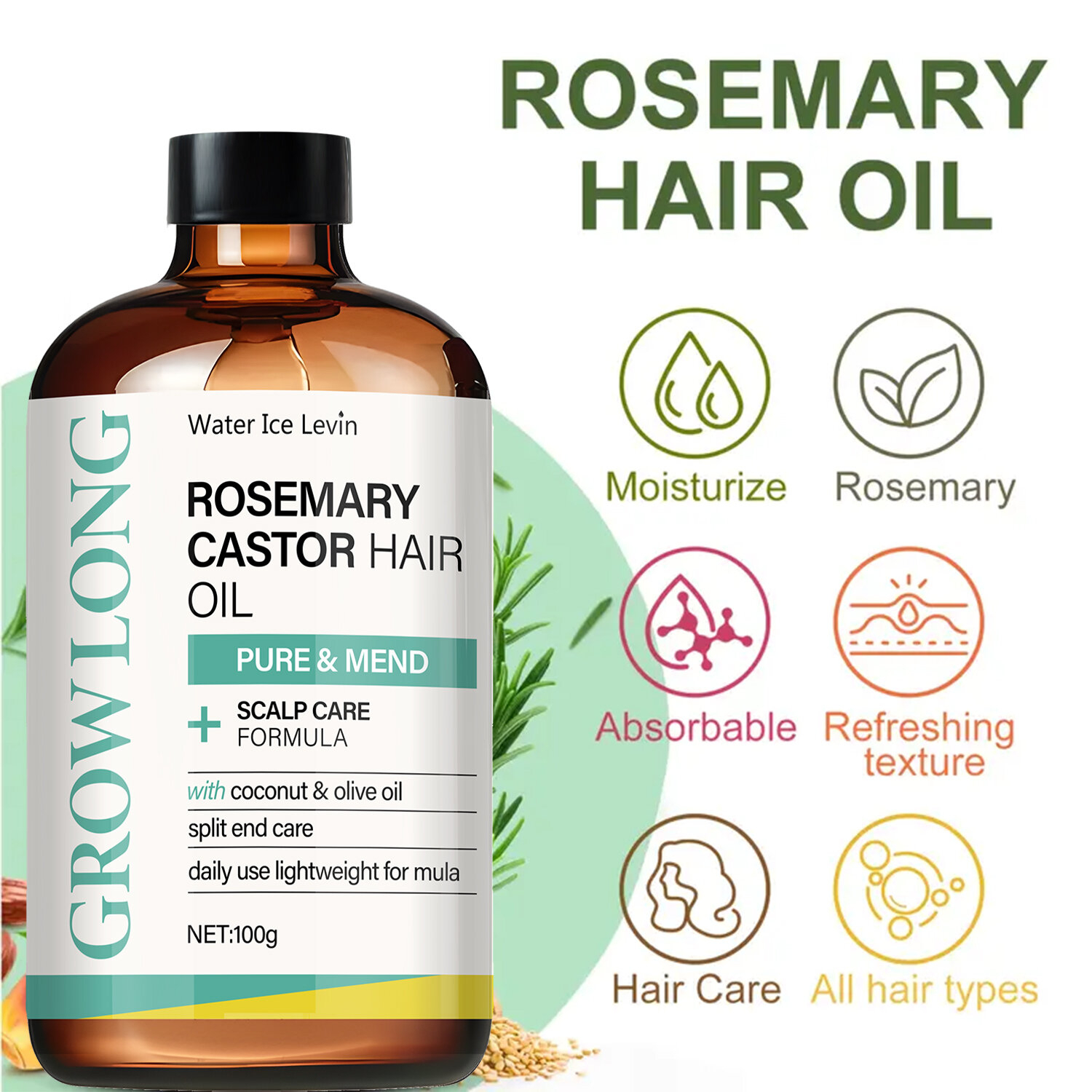 Rosemary Castor Hair Oil 100 ml