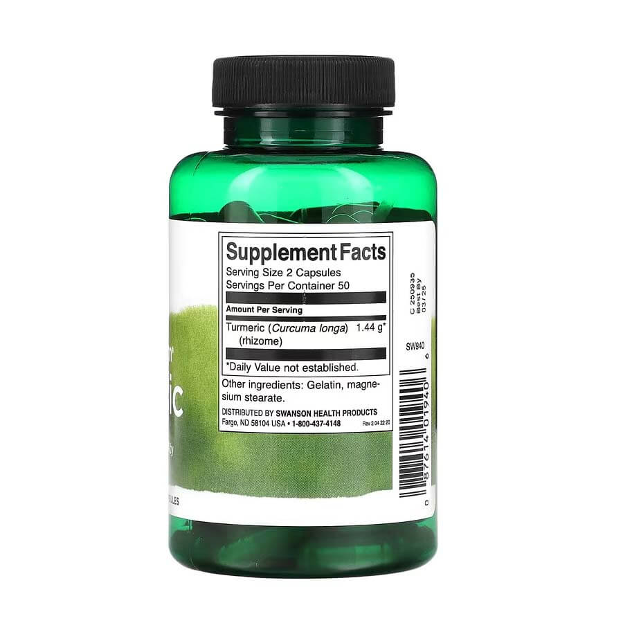 Swanson Turmeric, 720 mg, Joint Health and Mobility Support, 100 Cap