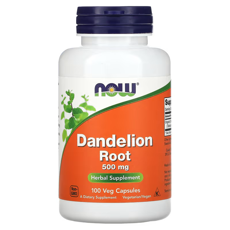 NOW Foods Dandelion Root 500 mg, 100 Veg Caps