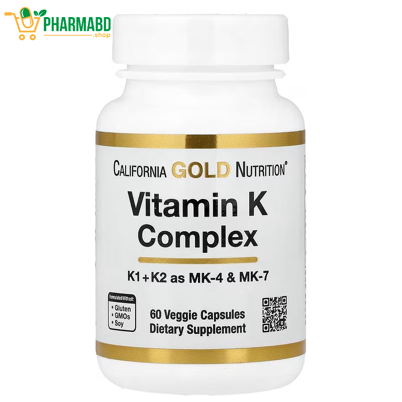 California Gold Nutrition, Vitamin K Complex, 60 Veggie Caps