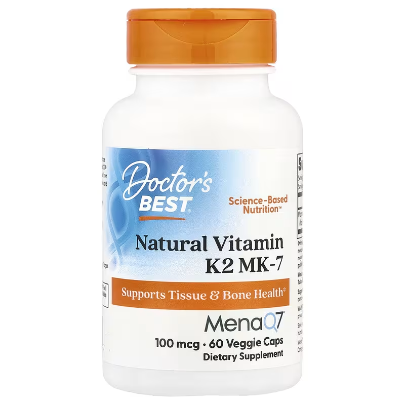 Doctor's Best, Natural Vitamin K2 MK-7, 100 mcg, 60 Veg Caps