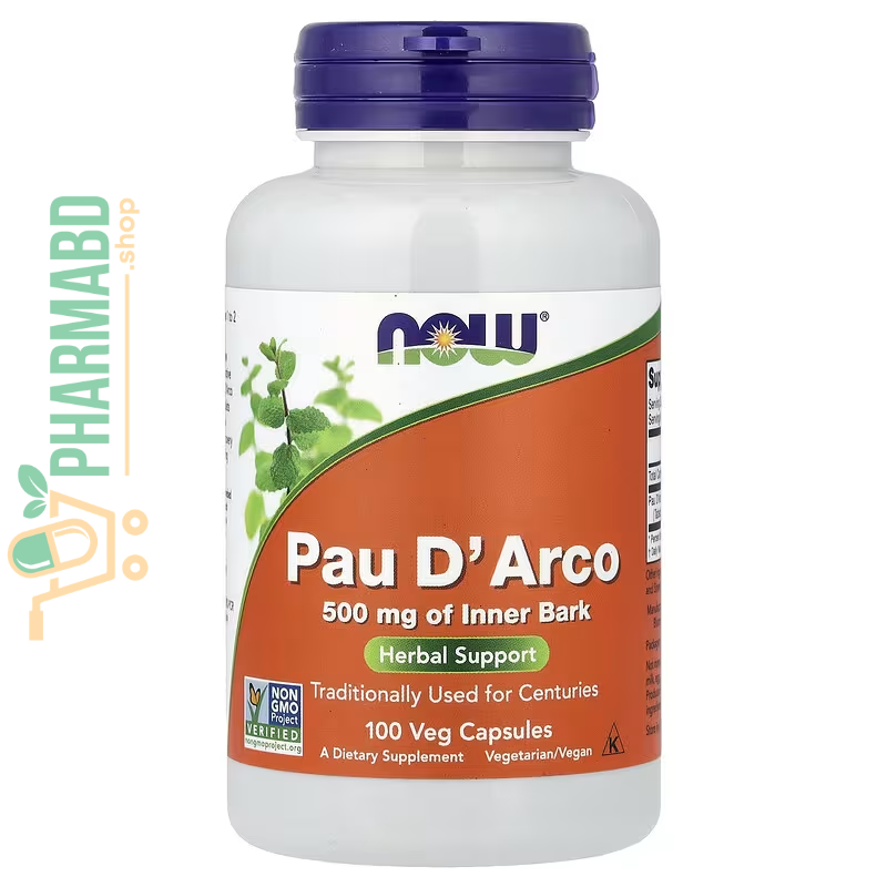 NOW Foods, Pau D'Arco Supplement, 500 mg, 100 Veg Caps
