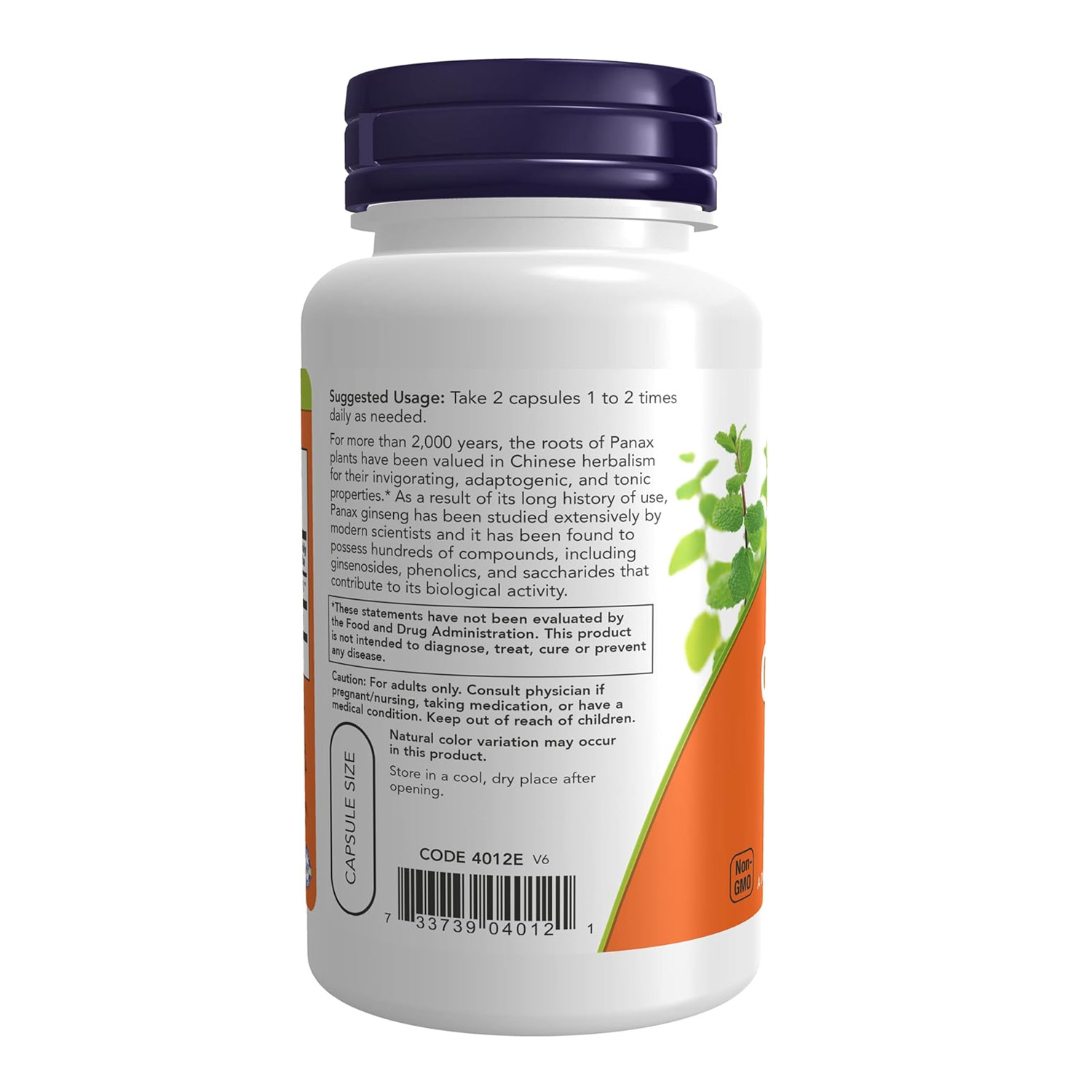 NOW Foods, Panax Ginseng Extract Supplement, 500 mg, 100 Veg Caps