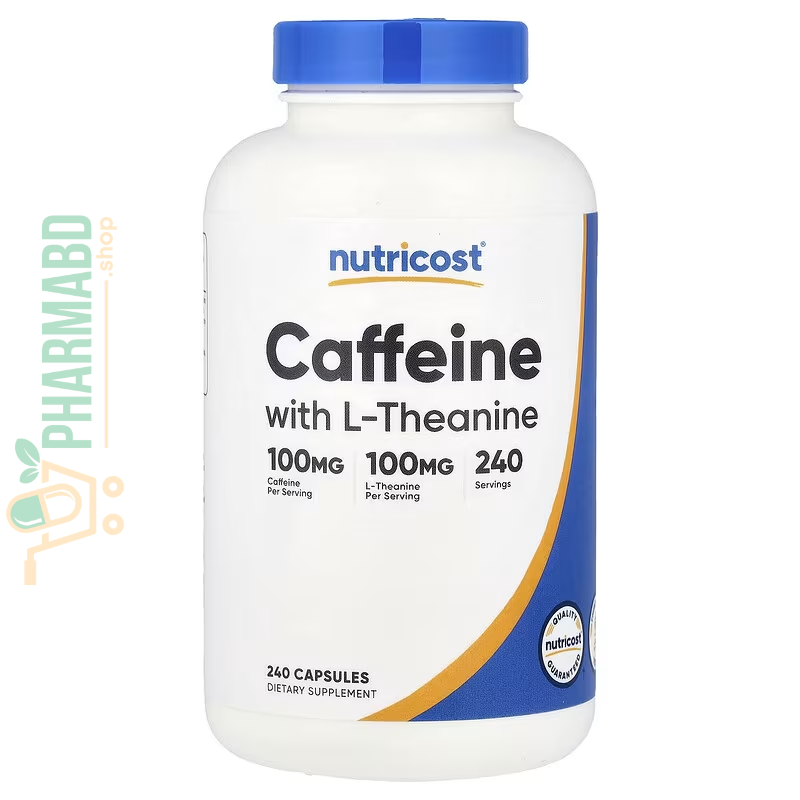 Nutricost Caffeine with L-Theanine Supplement, 240 Capsules