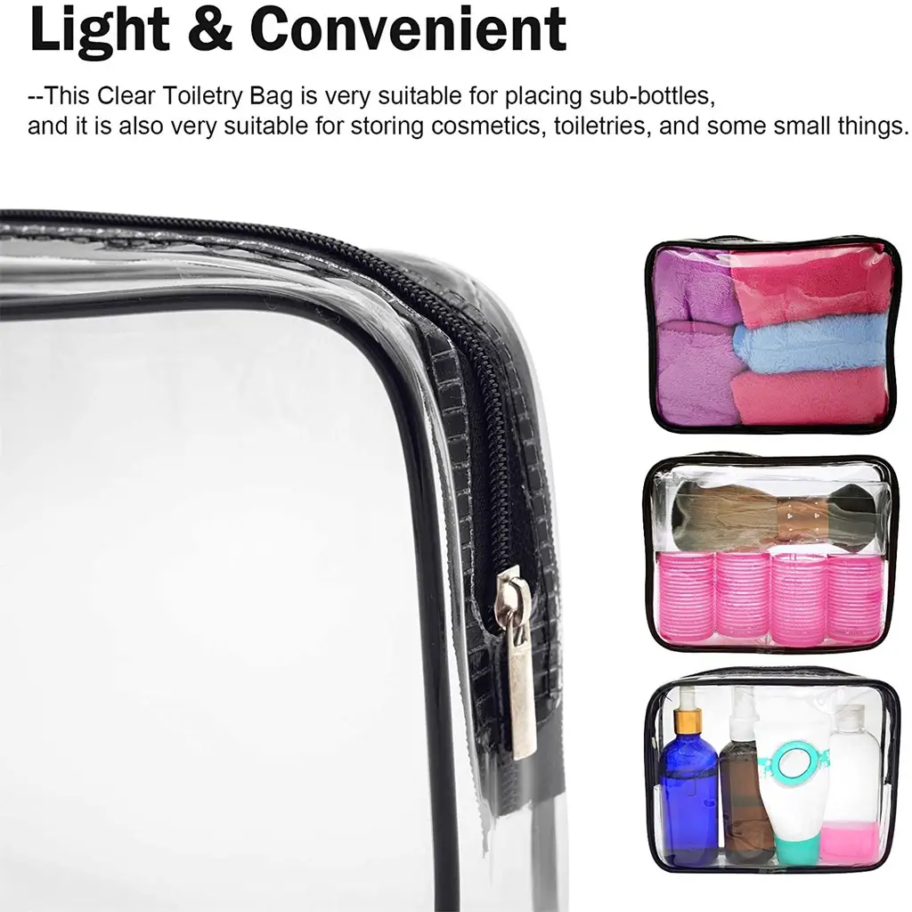 Travel Toiletry Bag Waterproof Cosmetic Bag with Zipper