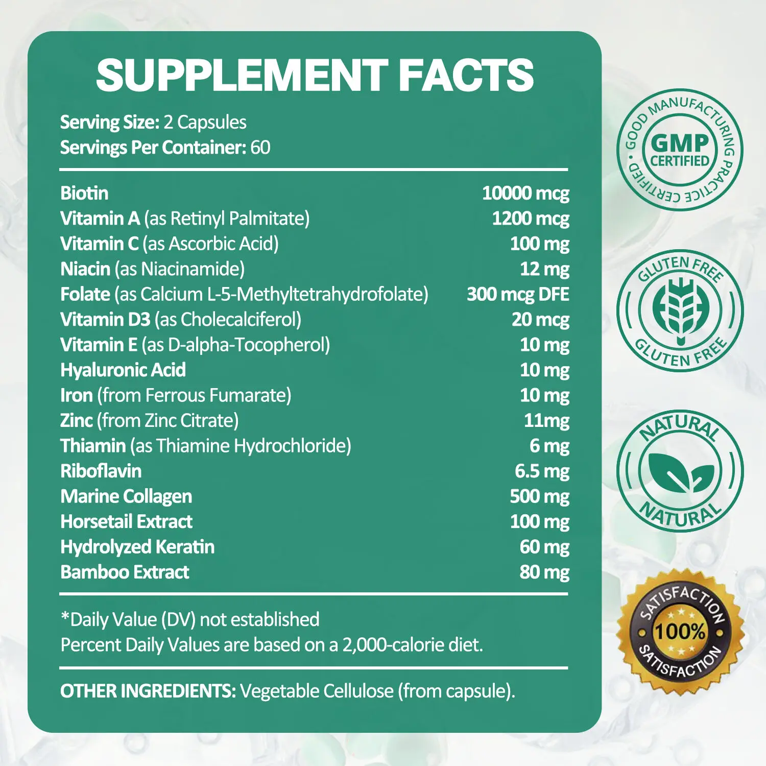 Totaria Health Biotin 10000 mcg, 120 Caps