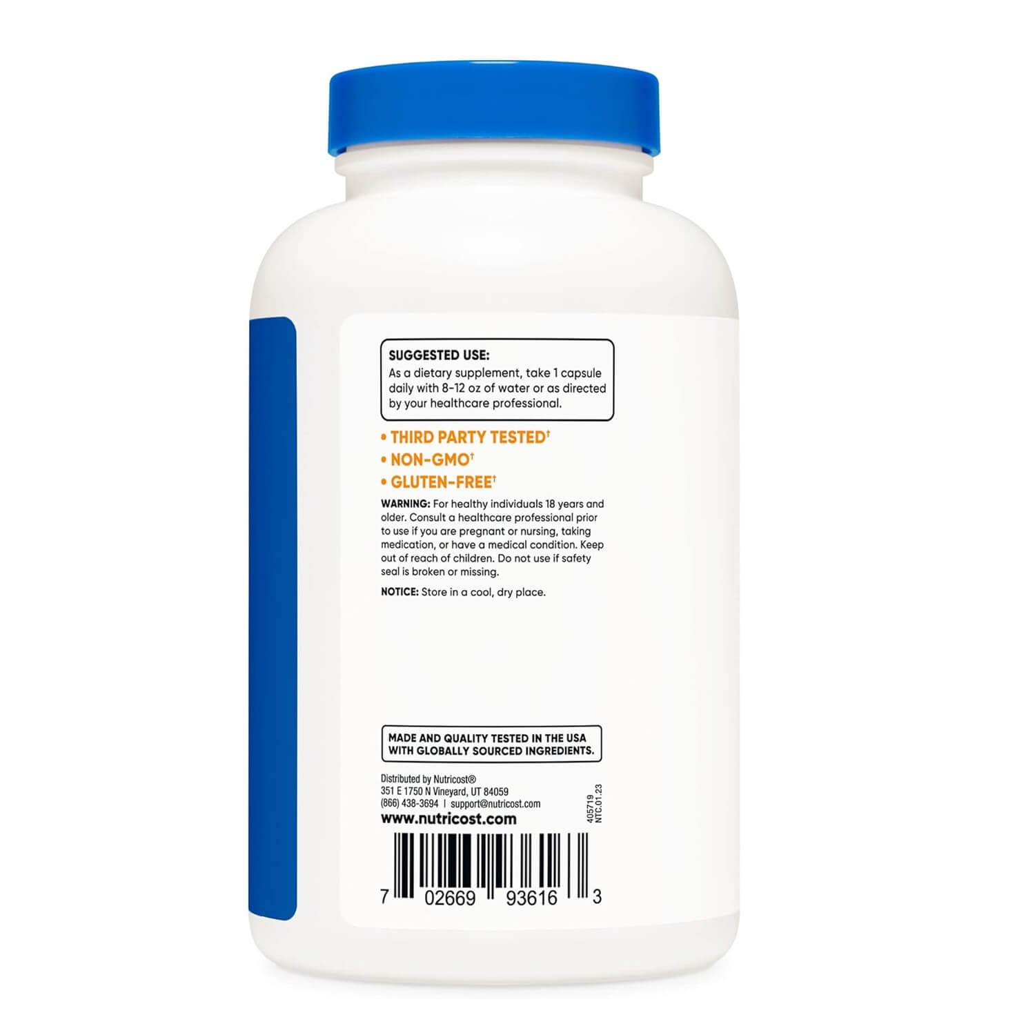 Nutricost, Betaine HCl + Pepsin Supplement, 240 Capsules
