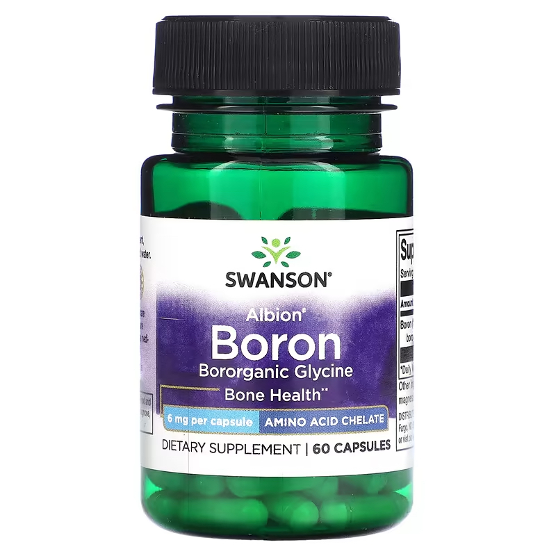 Swanson Albion® Boron Supplement, 6 mg, 60 Vegan Capsules