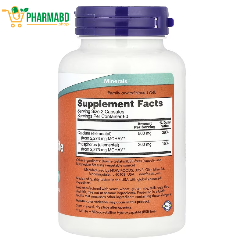 NOW Foods, Calcium Hydroxyapatite Supplement, 120 Caps