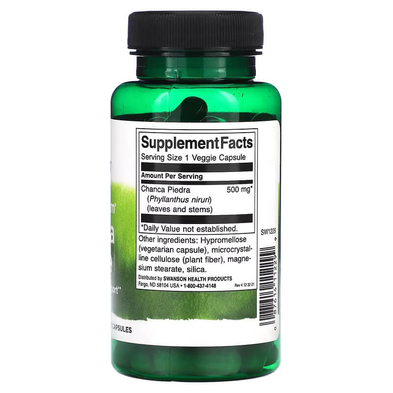 Swanson Full Spectrum® Chanca Piedra, 500 mg, 60 Veggie Capsules