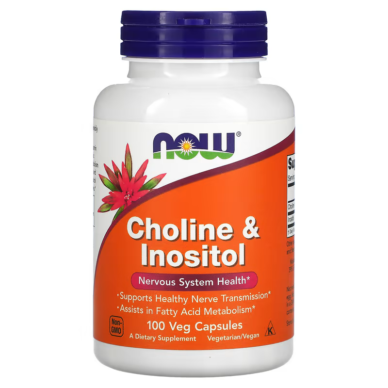 NOW Foods Choline & Inositol, 100 Veg Cap