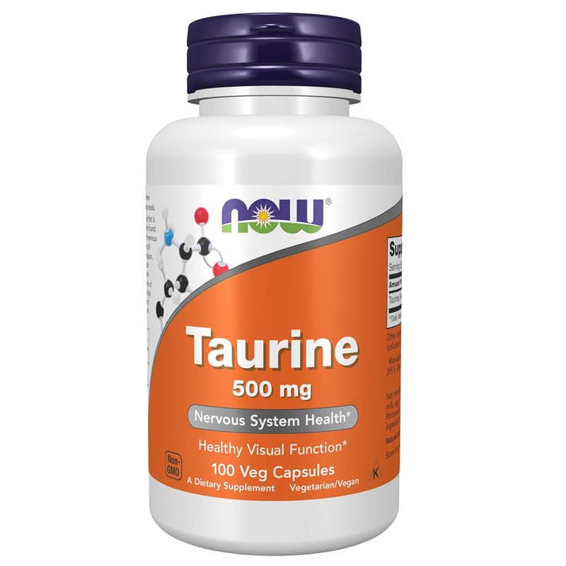 NOW Foods, Taurine Supplement, 500 mg, 100 Veg Caps