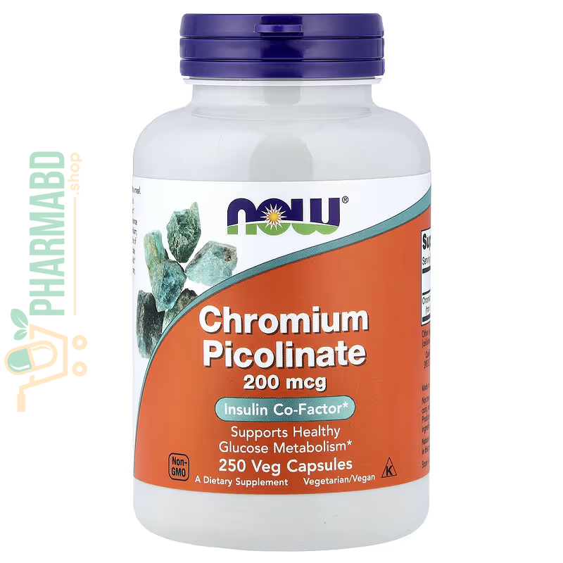 NOW Foods Chromium Picolinate, 200 mcg, 250 Veg Caps