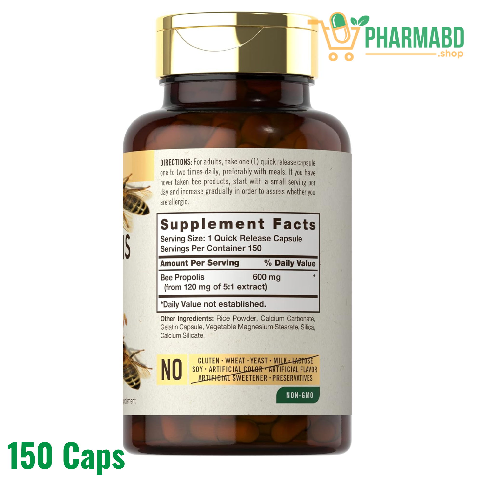 Carlyle Bee Propolis Supplement, 150 Capsules