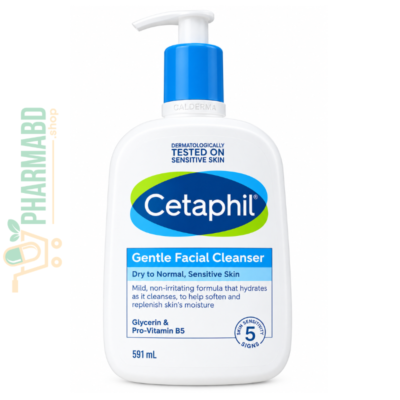 Cetaphil Gentle facial Cleanser Glycerin & Pro-Vitamin B5, 591 ml