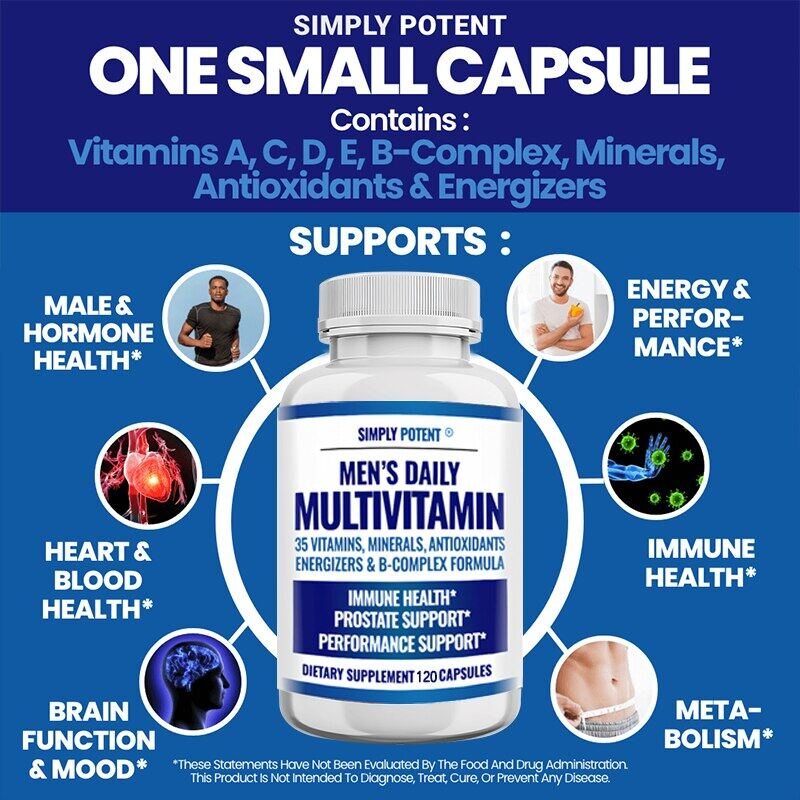 Daily Men's Multivitamins with Vitamin 120 Capsules