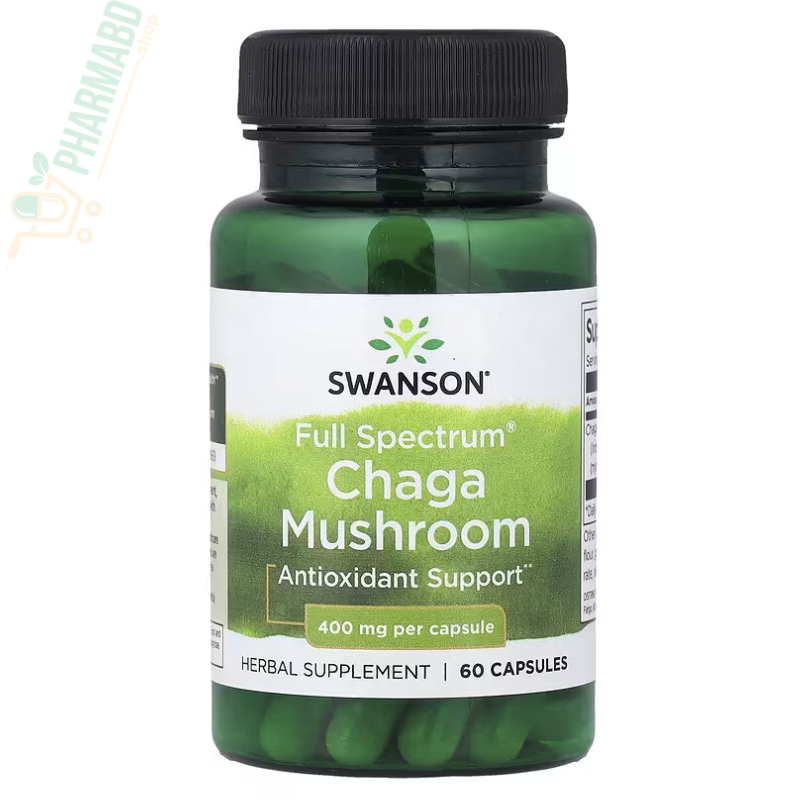 Swanson Chaga Mushroom, 400 mg, 60 Capsules