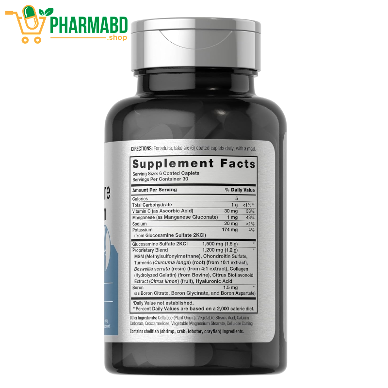 Horbäach Glucosamine Chondroitin MSM Turmeric 180 Coated Cablets