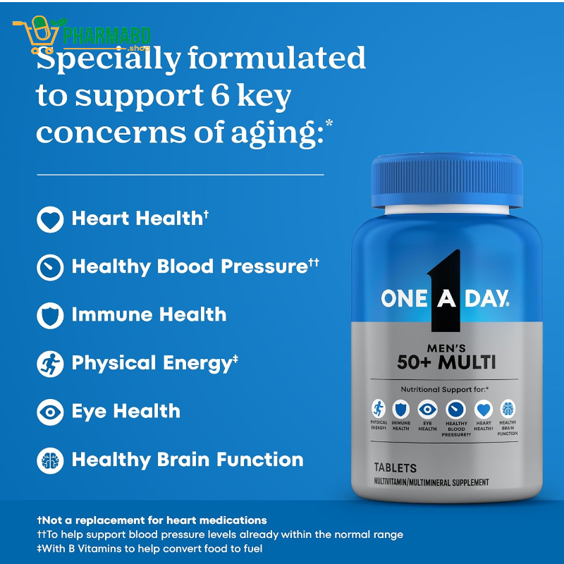 One A Day, Men's 50+ Multivitamin with Vitamins, 100 Tablets