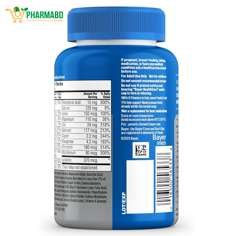 One A Day, Men's 50+ Multivitamin with Vitamins, 100 Tablets