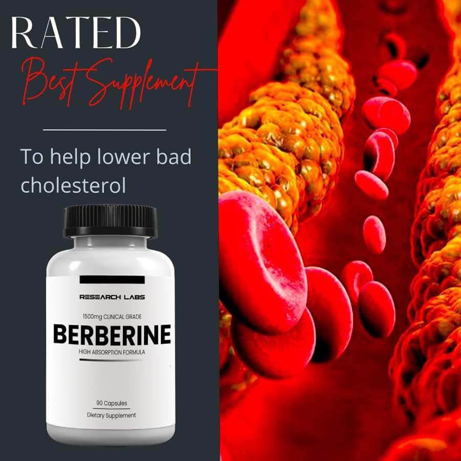 Research Labs Berberine High Absorption Formula 1500 mg, 90 Capsules