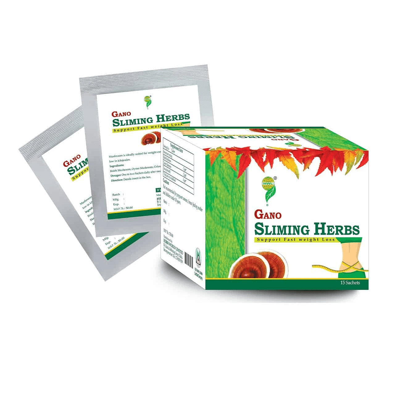 HERBS GANO SLIMING HERBS 15 SACHETS