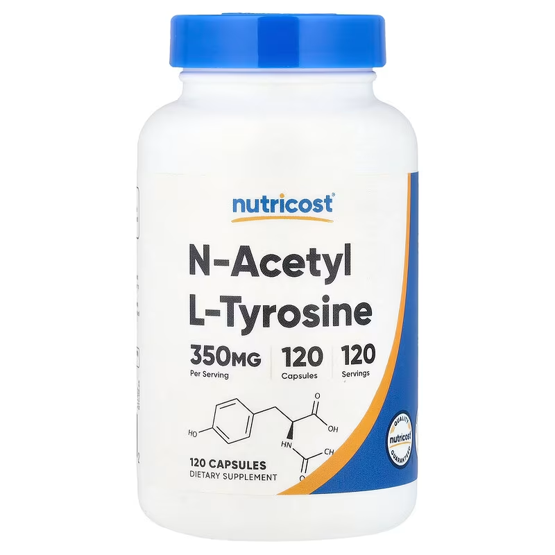 Nutricost, N-Acetyl L-Tyrosine, 350 mg, 120 Capsules