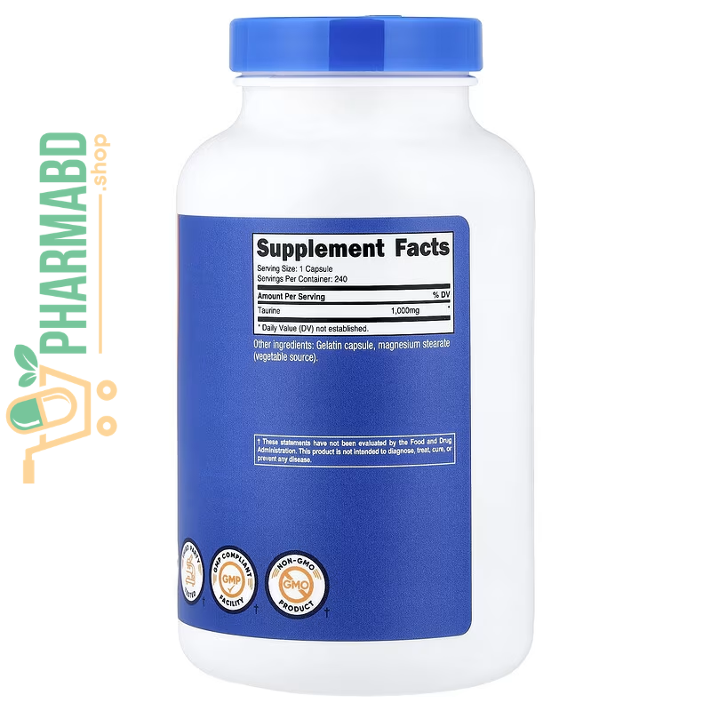 Nutricost, Taurine, 1,000 mg, 240 Caps