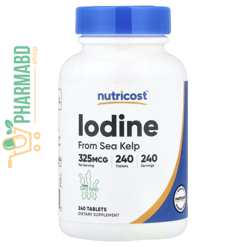Nutricost, Iodine, 325 mcg, 240 Tablets