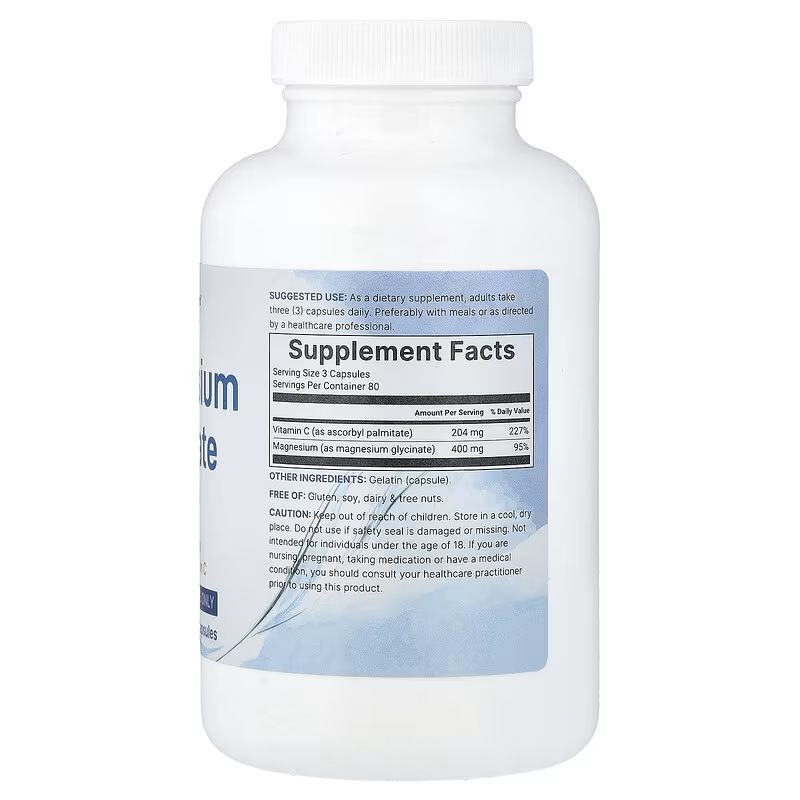 Micro Ingredients, Pure Magnesium Glycinate 400 mg, 240 Capsules